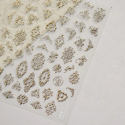Baroque Figure Flower Totem Geometric Star Love Heart Hot Stamping Embossed Relief Self Adhesive Nail Art Sticker Manicure Decal (ONLINE ORDER ONLY)