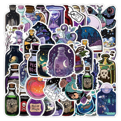 Gothic Magic Cartoon Stickers: 10/30/50pcs Waterproof Decals for Laptop, Guitar, Skateboard, Phone (ONLINE ORDER ONLY)