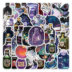 Gothic Magic Cartoon Stickers: 10/30/50pcs Waterproof Decals for Laptop, Guitar, Skateboard, Phone (ONLINE ORDER ONLY)