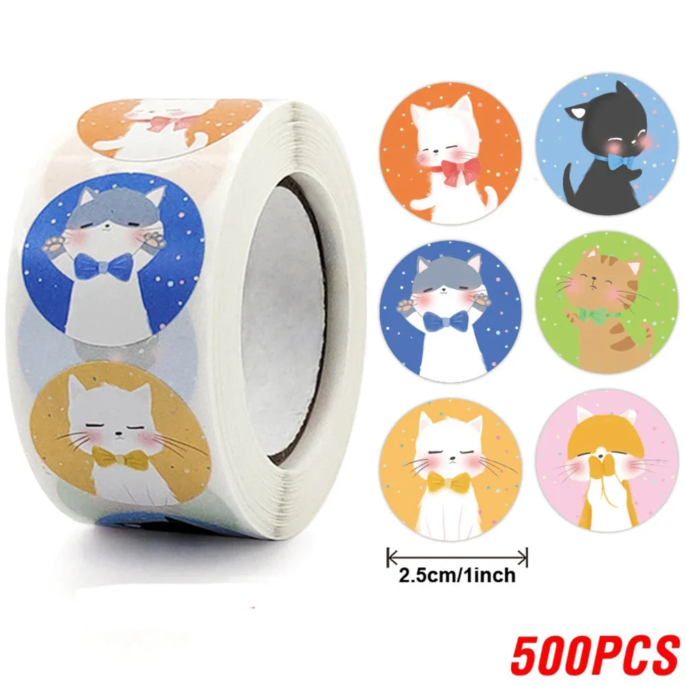 100-500pcs New Cartoon Dinosaurs Stickers 6 Designs for Classroom Teacher Stationery Sticker Label for Kids Reward Stickers (ONLINE ORDER ONLY)