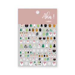 Merry Christmas Penguin Nail Art Sticker 3D Slider Deer Santa Claus Decal New Year Nail Decorations Sticker Manicure Accessories (ONLINE ORDER ONLY)