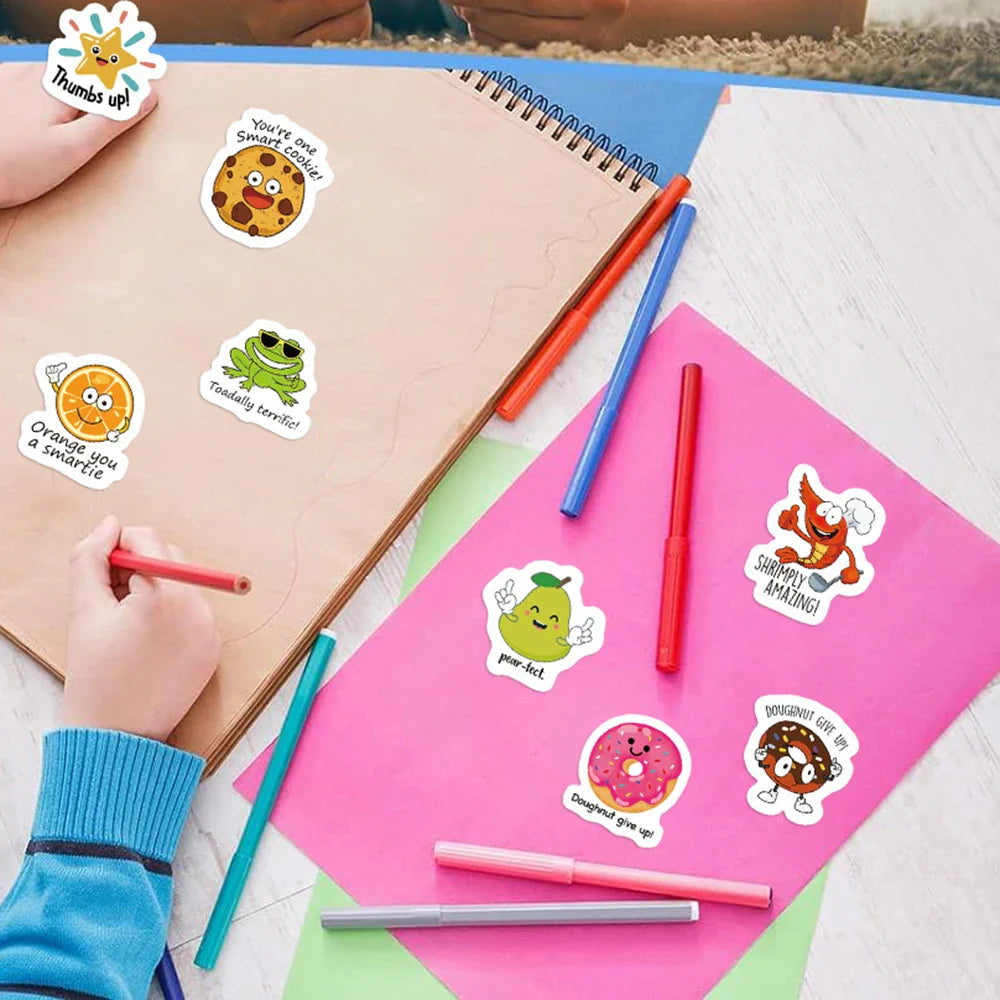 100-500pcs Cute Decal Student  Reward Stickers For Scrapbook Education Kids Gift Learning Motivational Toys Stationery stickers (ONLINE ORDER ONLY)