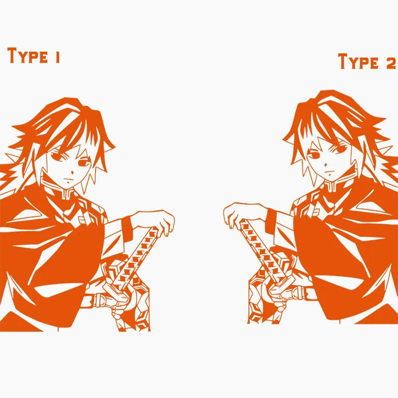 Large Anime Car Sticker Swordsme Exterior Accessories Bodywork Styling Hood Decoration Automobile Parts Die Cutting  Vinyl Decal (ONLINE ORDER ONLY)