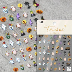 Gothic Dark Spider Butterfly Cross Flame Wings Halloween Horror Rose Flower Rabbit Pumpkin Bear Nail Art Stickers Manicure Decal (ONLINE ORDER ONLY)
