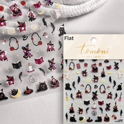Gothic Dark Spider Butterfly Cross Flame Wings Halloween Horror Rose Flower Rabbit Pumpkin Bear Nail Art Stickers Manicure Decal (ONLINE ORDER ONLY)