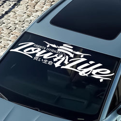 JDM Car Sticker Low Life Dropped Slammed Lowered Stance Slow Windshield Banner External Accessories Waterproof Vinyl Decals (ONLINE ORDER ONLY)