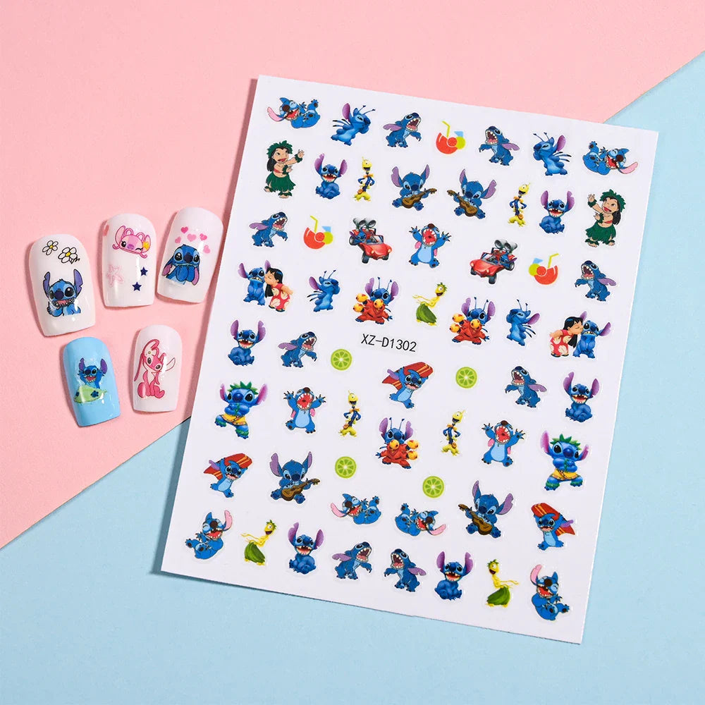 1PCS Disney Mickey Series Nail Stickers Cute 3D Minnie Nail Decorations Valentine's Day Christmas Self-Adhesive Nail Supplies *& (ONLINE ORDER ONLY)