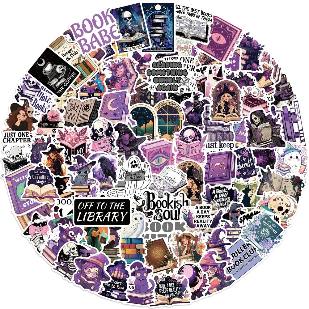 Witch Cartoon Stickers Pack for Laptop, Phone, Guitar, Car, Bike, DIY Decals (ONLINE ORDER ONLY)