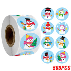 100-500pcs Merry Christmas DIY Handmade Sticker Package Thank You Label Sealing Stickers Party Festive Decor Supplies Children (ONLINE ORDER ONLY)