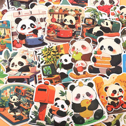 Panda Stickers 10/30/55PCS Cute Animal Decals PVC Waterproof for Laptop Cup Diary Scrapbook Kids Gifts (ONLINE ORDER ONLY)