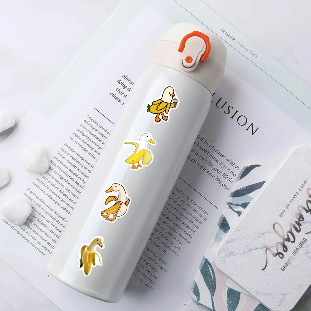 10/30/54PCS Banana Cartoon Stickers Funny Duck Graffiti Sticker Fridge Luggage Laptop Phone Guitar Skateboard Decals Kids Toys (ONLINE ORDER ONLY)