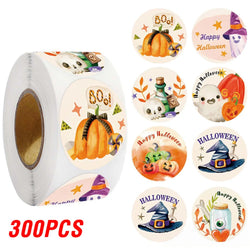 100-500pcs Halloween Stickers Pumpkin Handmade Labels Halloween Gift Decor Stickers Stationery stickers (ONLINE ORDER ONLY)