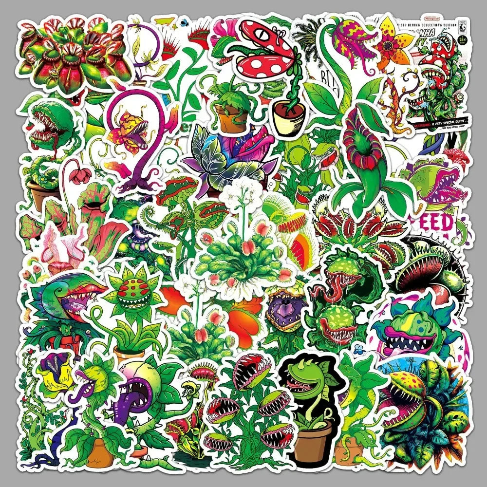 10/50Pcs Cannibal Flower Graffiti Waterproof Skateboard Travel Suitcase Phone Laptop Luggage Stickers DIY Kids Girl Toy (Online Order Only)