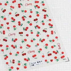 Fruit Paradise Guava Strawberry Pear Peach Orange Watermelon Pitaya Cherry Kiwifruit Pineapple Nail Art Stickers Manicure Decals (ONLINE ORDER ONLY)