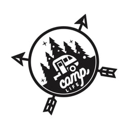 Car Stickers Camping Life Forest Decor Decal For Van Camper Caravan Cargo Caravan RV Car SUV Wraps Auto Accessories (ONLINE ORDER ONLY)