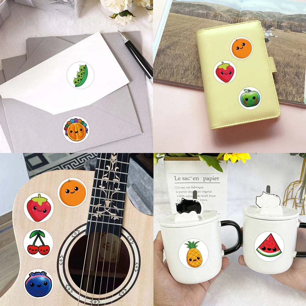 100-500pcs Cartoon Reward Stickers Kids Birthday Party Fruits Balloon Banner Refrigerator Vegetable Label Stickers Stationery (ONLINE ORDER ONLY)