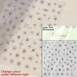 Romantic Purple Star Moon Butterfly Bowknot Retro Water Drop Gem Starburst Adhesive Nail Art Stickers Starlight Manicure Decals (ONLINE ORDER ONLY)