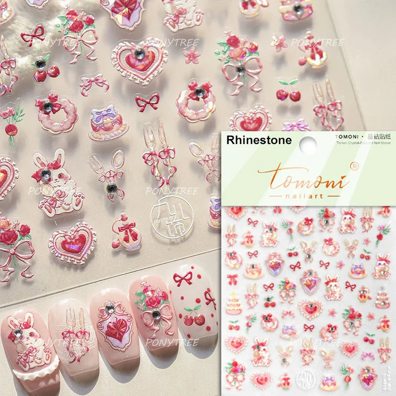 Sweet Cookies Biscuit Snack Delicious Doughnut Savoury Food Bicky Croissant Cheese Pudding Baguette Chic Nail Art Stickers Decal (ONLINE ORDER ONLY)
