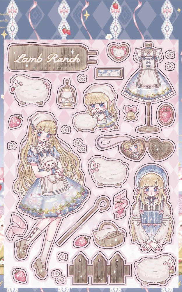 Sweet Cool Campus Girl Series Sticker Scrapbooking DIY Album Decoration Sticker Aesthetic Personalized Kawaii Stationery (ONLINE ORDER ONLY)