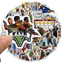 10/30/50pcs Game Grand Theft Auto Adventure Gta5 Sticker for Laptop Car Motorcycle Skateboard Graffiti Decal Sticker Kids Toys (ONLINE ORDER ONLY)