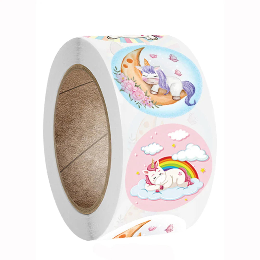 100-500pcs Cute Kids Cartoon Animals Labels Stickers for Gift Package Card Birthday Party Wrapping Children Stationery stickers (Online Order Only)