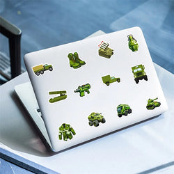 10/30/50PCS Green Military Affairs PVC Sticker Aesthetic DIY Decoration Scrapbooking Stationery School Supplies for Kids (ONLINE ORDER ONLY)