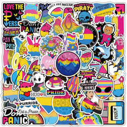 Pansexual Pride Graffiti Stickers Rainbow LGBT Decals Waterproof 10/30/60pcs (ONLINE ORDER ONLY)