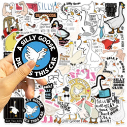 50PCS Cartoon Cute Silly Goose Sticker Decals Toys For Phone Laptop Luggage Skateboard Guitar DIY Graffiti Aesthetic Stickers (ONLINE ORDER ONLY)