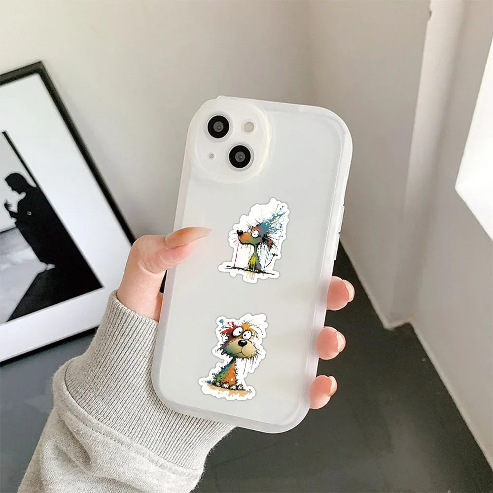 10/30/50PCS Colourful Dog Stickers Cool Graffiti DIY Waterproof Scrapbook Phone Suitcase Luggage Car Kids Sticker Decoration Toy (ONLINE ORDER ONLY)