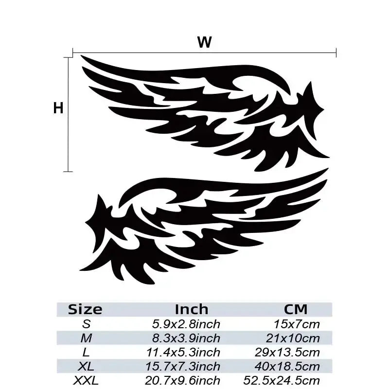 Feather wings Car Stickers Fashion Waterproof Vinyl Decal Car Styling Decoration Accessories Auto Sticker (ONLINE ORDER ONLY)