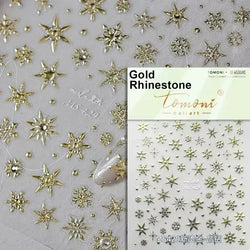 Winter Christmas Crystal Delicate Hexagon Romantic Laser Silver Chic Snowflakes Self Adhesive Nail Art Sticker 5D Manicure Decal (ONLINE ORDER ONLY)