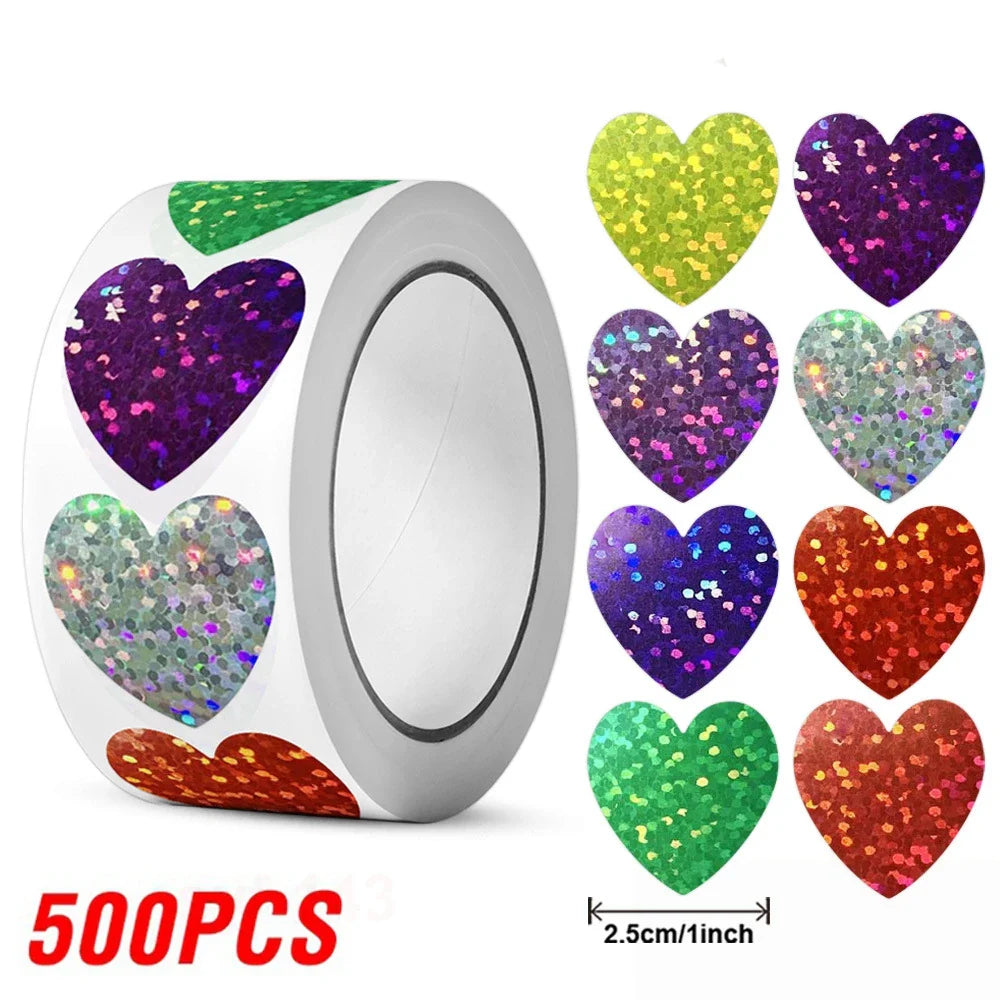 100-500pcs Colorful Star Stickers for Kids Reward School Classroom Adhesive Holographic Stickers for Teachers Parents DIY Craft (ONLINE ORDER ONLY)