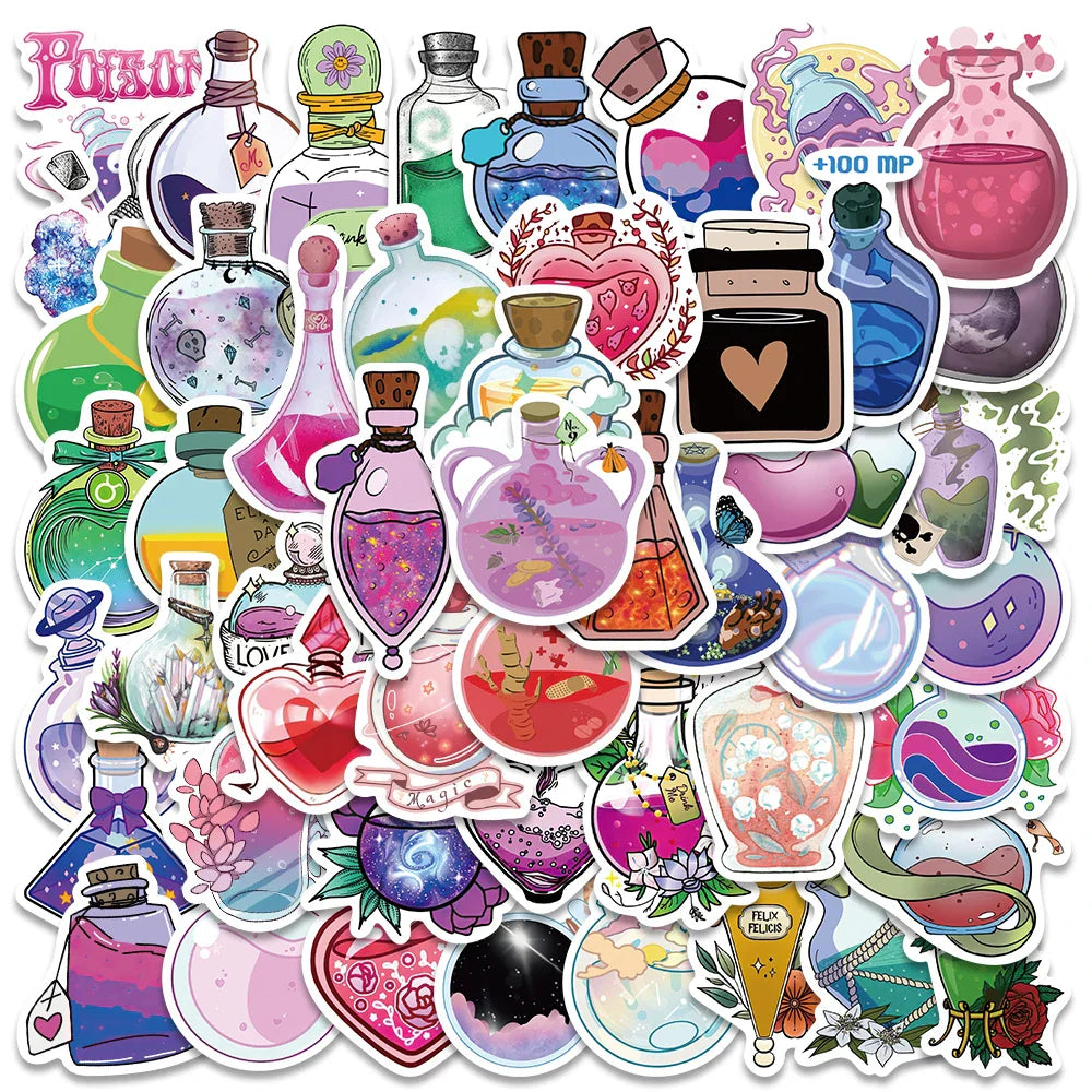 Boho Gothic Tarot Witch Crystal Stickers Pack (Online Order Only)