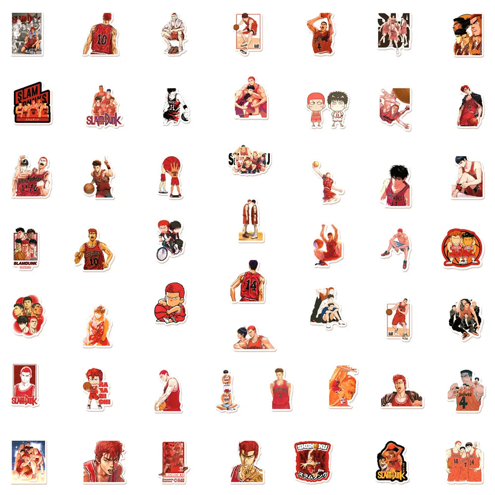 10/30/50PCS THE FIRST SLAM DUNK Stickers Basketball Cartoon Sticker Inspirational Animation Fridge Luggage Laptop Guitar Phone (ONLINE ORDER ONLY)