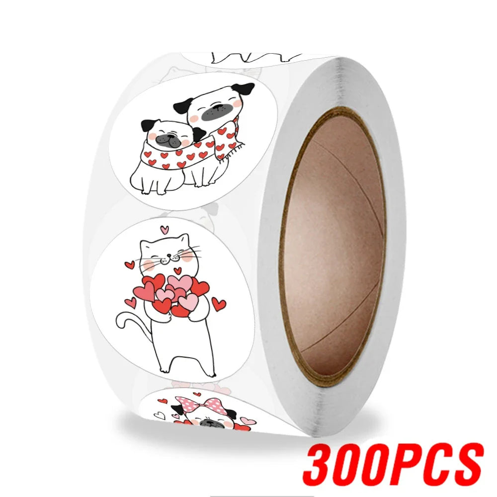 100-500pcs Thank You Cats Stickers For Kids Reward Stickers Thanksgiving Labels Toys 6 Beautiful Designs Stationery stickers (ONLINE ORDER ONLY)