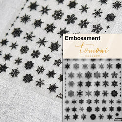 Shiny White Pink Blue Gold Snowflakes Hexagon Water Bubbles Winter 5D Self Adhesive Nail Art Stickers Rhinestone Manicure Decals (ONLINE ORDER ONLY)