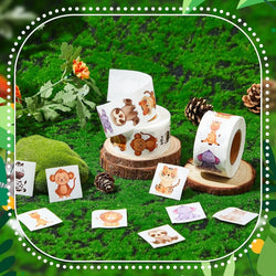 100-500pcs Animals Cartoon Reward Label Sealing Thank You Sticker Stationery DIY Decoration Scrapbooking School Supplies (Online Order Only)