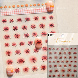 Cute Kapibala Halo Dyeing Kabibara Giant Rat Guinea Pig Cavy Lovely Expression Orange Adhesive Nail Art Stickers Manicure Decals (ONLINE ORDER ONLY)