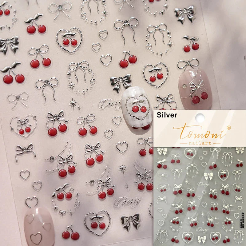 Fruit Paradise Guava Strawberry Pear Peach Orange Watermelon Pitaya Cherry Kiwifruit Pineapple Nail Art Stickers Manicure Decals (ONLINE ORDER ONLY)