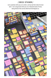 6pcs/lot Inspiration Records Series Writable Sticker Diary Scrapbooking Collage Sticky Note Decoration Sticker Kawaii Stationery (Online Order Only)