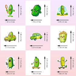 10/50PCS Funny Cartoon Pickle Cucumbers Graffiti Stickers Decals Kids Toy Laptop Scrapbook Phone Suitcase Decoration Sticker (ONLINE ORDER ONLY)