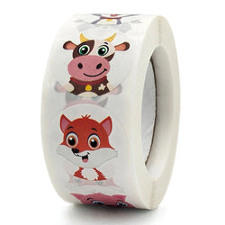 100-500pcs Cartoon Animal Reward Stickers 2.5cm/1inch DIY Decor Perfect For Learning Games Notebook Pad Fridge Gift Seal Labels (ONLINE ORDER ONLY)