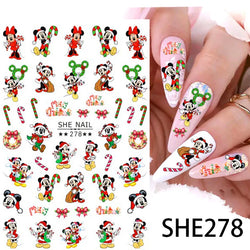 1PCS Disney Mickey Series Nail Stickers Cute 3D Minnie Nail Decorations Valentine's Day Christmas Self-Adhesive Nail Supplies *& (ONLINE ORDER ONLY)