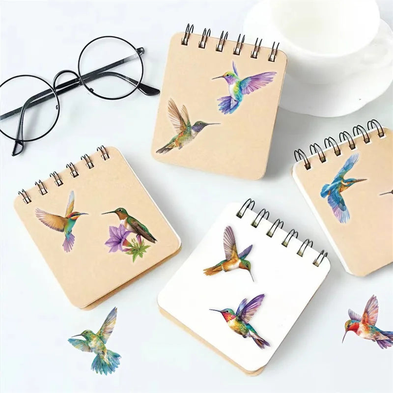 50PCS Cartoon Hummingbird PET Sticky Sticker Aesthetic Korean Stationery DIY Decoration Scrapbooking School Supplies for Kids (ONLINE ORDER ONLY)