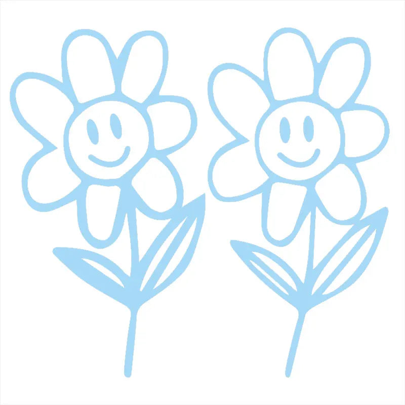 Flower Buds Car Sticker Plant Interior Decoration Rear View Mirror Fashion Stickers Creative Sport PVC Vinyl Decals (ONLINE ORDER ONLY)