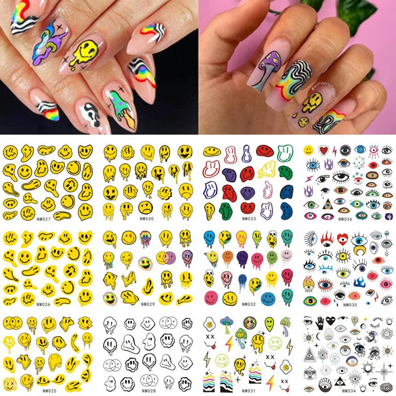 French Tips Nail Slider Stickers Tattoo Geometric Lines Nail Art Transfer Water Decals Manciture Decoration (ONLINE ORDER ONLY)