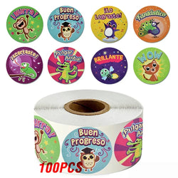 100-500pcs Cute Sticker for Kids Animals Face Reward Sticker for Classroom Teacher Supplies Motivational Scrapbooking (ONLINE ORDER ONLY)