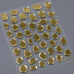 Shiny Colorful Color Block Fragment Square Fragment Grid Rhombus 3D Self Adhesive Nail Art Stickers Rhinestone Manicure Decals (Online Order Only)