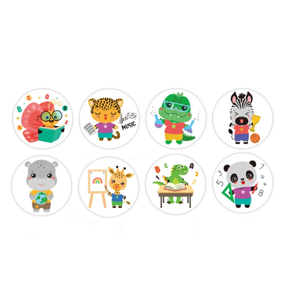 100-500pcs Cartoon Dinosaur Animal stickers for kid Teacher Reward Encourage Sticker Stationery for Boy DIY Sticker 1inch (ONLINE ORDER ONLY)