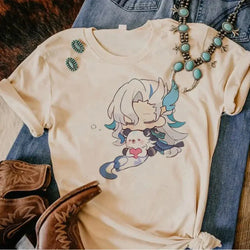 Genshin Impact Furina T-Shirt Comic Y2k Anime Tee (ONLINE ORDER ONLY)